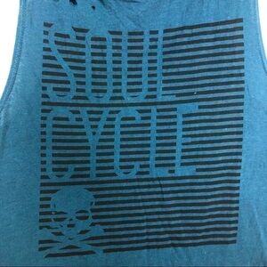 Soulcycle skull distressed muscle tank